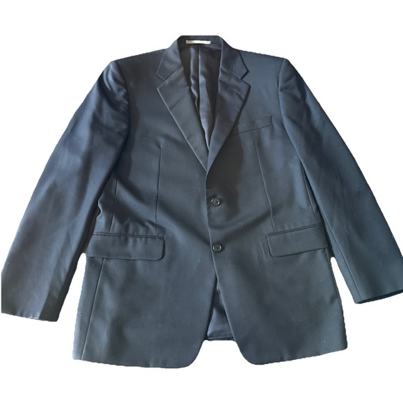 Hickey Freeman Loro Piana Wool Sport Coat Men's 42R Navy Two-Button Jacket